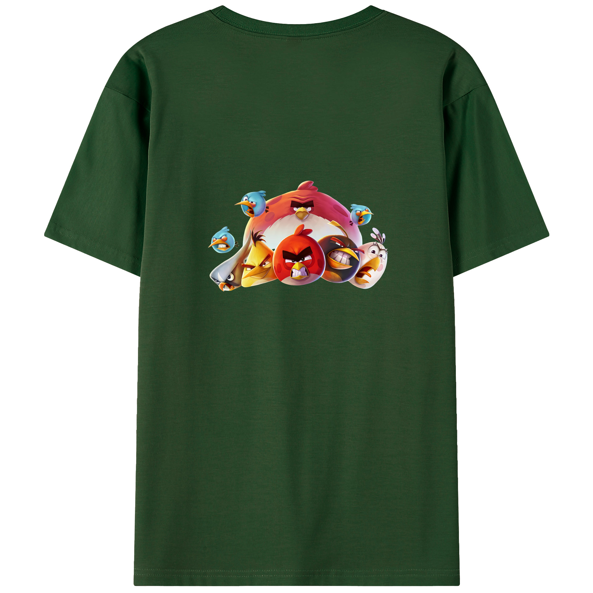 （画像用） Angry Birds アングリーバード 綿100％半袖Tシャツ（背面プリント）